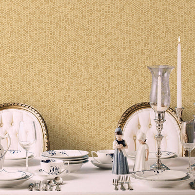 Luxury Gold Embossed Wallpaper, Home Wall Decor, Aesthetic Wallpaper, Textured Wallcovering Non-Adhesive- 41.7”W X 393”H - Adawall -Houston Wallpaper Store - Walcoverings, Curtains & Wall Panels