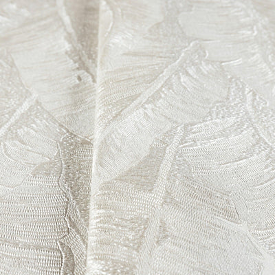 Luxury Leaf Pattern Wallpaper, Cream Embossed Botanical Tropical Exotic Wallcovering, Plants Tropical Design - Adawall -Houston Wallpaper Store - Walcoverings, Curtains & Wall Panels