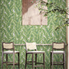 Luxury Leaf Pattern Wallpaper, Green Embossed Botanical Tropical Exotic Wallcovering, Plants Tropical Design - Walloro High End Wallcoverings & More