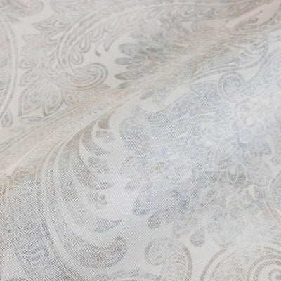 Luxury Paisley Wallpaper, Rich Textured Wallcovering, Traditional, Extra Large 114 sq ft Roll, Washable, Home Decor, White - Adawall -Houston Wallpaper Store - Walcoverings, Curtains & Wall Panels