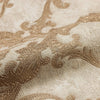 Luxury Sparkling Deep Embossed Damask Wallpaper, Beige, Rose Gold Beautiful Flocked Shimmering Rich Textured Wallcovering - Walloro High End Wallcoverings & More