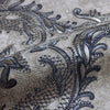 Luxury Sparkling Deep Embossed Damask Wallpaper, Gray, Navy Blue Beautiful Flocked Shimmering Rich Textured Wallcovering - Adawall -Houston Wallpaper Store - Walcoverings, Curtains & Wall Panels