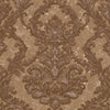 Luxury Sparkling Deep Embossed Damask Wallpaper, Light Brown, Copper Beautiful Flocked Shimmering Rich Textured Wallcovering - Adawall -Houston Wallpaper Store - Walcoverings, Curtains & Wall Panels