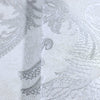 Luxury Sparkling Deep Embossed Damask Wallpaper, White, Silver Beautiful Flocked Shimmering Rich Textured Wallcovering - Adawall -Houston Wallpaper Store - Walcoverings, Curtains & Wall Panels