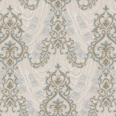 Luxury Textured Embossed Flowered Gray, Home Wall Decor, Aesthetic Wallpaper, Textured Wallcovering Non-Adhesive- 41.7”W X 393”H - Adawall -Houston Wallpaper Store - Walcoverings, Curtains & Wall Panels