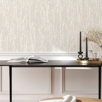 Modern Abstract 3D Embossed Wallpaper, White Urban Chic Metallic Accent Wallcovering, Glitter - Adawall -Houston Wallpaper Store - Walcoverings, Curtains & Wall Panels