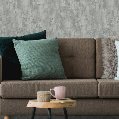 Modern Abstract Distressed Wallpaper, Rich Textured Embossed Wallcovering, Traditional, Elegant Wallpaper, Extra Large 114 sq ft Roll, Ivory - Adawall -Houston Wallpaper Store - Walcoverings, Curtains & Wall Panels