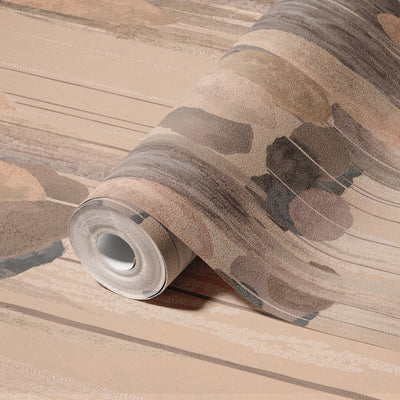 Modern Art Wall Mural, Trees Wallpaper, Light Beige Oversized Nature Theme Customized Wall Covering, Non-Woven, Non-Adhesive, Removable, Washable, Large - Adawall -Houston Wallpaper Store - Walcoverings, Curtains & Wall Panels