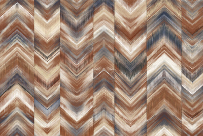 Modern Chevron Wall Mural, Brown Oversized Large Herringbone Wallpaper, Custom Size Geometric Wall Covering, Non-Woven, Non-Pasted, Removable - Adawall -Houston Wallpaper Store - Walcoverings, Curtains & Wall Panels