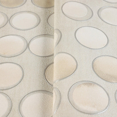 Modern Circles Geometric Wallpaper, Rich Textured Embossed Wallcovering, Traditional, Luxury Wallpaper, Extra Large 114 sq ft Roll, Washable - Adawall -Houston Wallpaper Store - Walcoverings, Curtains & Wall Panels