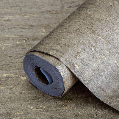 Modern Cork Dark Gray Embossed Wallpaper, Gold Shiny Rich Textured Wallcovering, Traditional, Camper Van Log Cabin, 114 sq ft Roll, Metallic - Adawall -Houston Wallpaper Store - Walcoverings, Curtains & Wall Panels