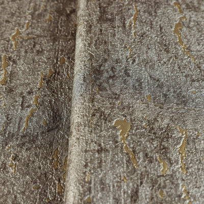 Modern Cork Dark Gray Embossed Wallpaper, Gold Shiny Rich Textured Wallcovering, Traditional, Camper Van Log Cabin, 114 sq ft Roll, Metallic - Adawall -Houston Wallpaper Store - Walcoverings, Curtains & Wall Panels