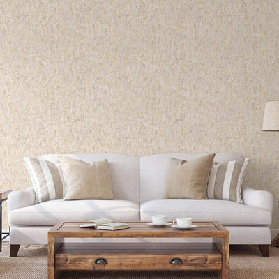 Modern Cork Embossed Wallpaper, Rich Textured Wallcovering, Ivory, Traditional, Camper Van Log Cabin Decor, Extra Large 114 sq ft Roll - Adawall -Houston Wallpaper Store - Walcoverings, Curtains & Wall Panels