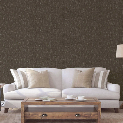 Modern Cork Embossed Wallpaper, Rich Textured Wallcovering, Traditional, Camper Van Log Cabin, Large 114 sq ft Roll, Washable, Dark Neutral - Adawall -Houston Wallpaper Store - Walcoverings, Curtains & Wall Panels
