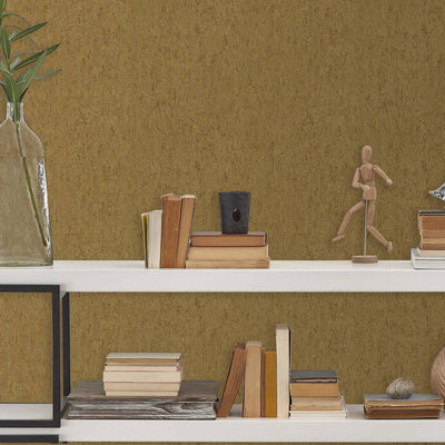 Modern Cork Shiny Gold Embossed Wallpaper, Rich Textured Wallcovering, Traditional, Camper Van Log Cabin, Large 114 sq ft Roll, Washable - Adawall -Houston Wallpaper Store - Walcoverings, Curtains & Wall Panels
