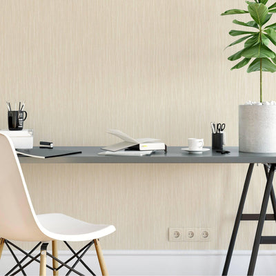 Modern Cream Embossed Wallpaper, Ivory 3D Linen Textured, Wallcovering, Traditional, Extra Large 114 sq ft Roll, Fabric Feel, Beige - Adawall -Houston Wallpaper Store - Walcoverings, Curtains & Wall Panels