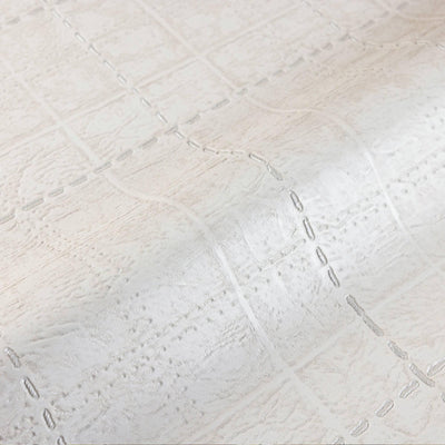 Modern Embossed Geometric Vanilla Home Wall Decor, Aesthetic Wallpaper, Textured Wallcovering Non-Adhesive and Non-Peel - Adawall -Houston Wallpaper Store - Walcoverings, Curtains & Wall Panels