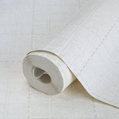 Modern Embossed Geometric Vanilla Home Wall Decor, Aesthetic Wallpaper, Textured Wallcovering Non-Adhesive and Non-Peel - Adawall -Houston Wallpaper Store - Walcoverings, Curtains & Wall Panels