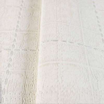 Modern Embossed Geometric Vanilla Home Wall Decor, Aesthetic Wallpaper, Textured Wallcovering Non-Adhesive and Non-Peel - Adawall -Houston Wallpaper Store - Walcoverings, Curtains & Wall Panels