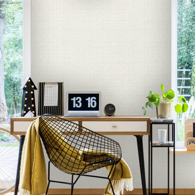 Modern Embossed Geometric Vanilla Home Wall Decor, Aesthetic Wallpaper, Textured Wallcovering Non-Adhesive and Non-Peel - Adawall -Houston Wallpaper Store - Walcoverings, Curtains & Wall Panels