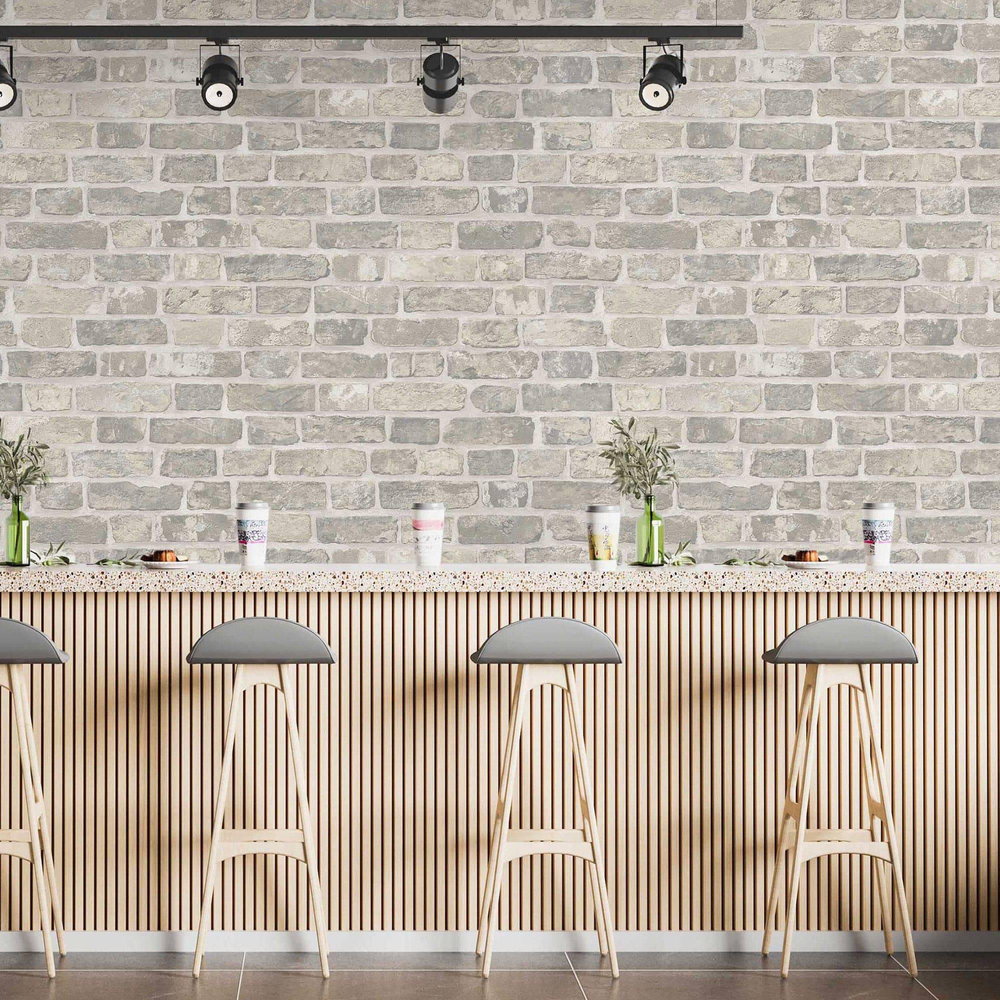 York Wallcoverings Modern Rustic Light Gray, Stone And Brick Vinyl Textured Stone Wallpaper York Wallcoverings Modern Rustic Light Gray, Stone And Brick Vinyl Textured Stone Wallpaper