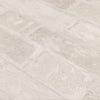 Modern Embossed Stone Brick Wallpaper, White, Ivory Home Wall Decor, Realistic 3D Textured Wallcovering, Wall Accent - Adawall -Houston Wallpaper Store - Walcoverings, Curtains & Wall Panels