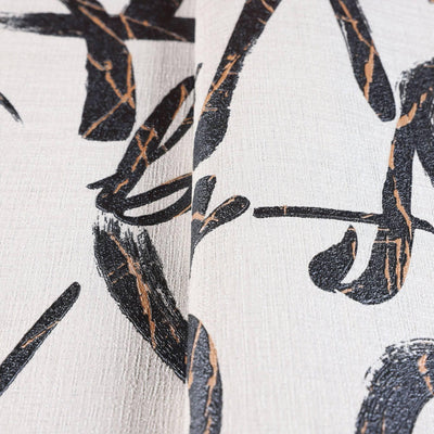 Modern Letters Wallpaper, Rich Textured Wallcovering, Traditional, Kids Room, Large 114 sq ft Roll, Washable, Alphabets, White N Black - Adawall -Houston Wallpaper Store - Walcoverings, Curtains & Wall Panels