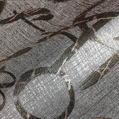 Modern Letters Wallpaper, Silver Rich Textured Wallcovering, Traditional, Kids Room, Large 114 sq ft Roll, Washable, Alphabets Wallpaper - Adawall -Houston Wallpaper Store - Walcoverings, Curtains & Wall Panels