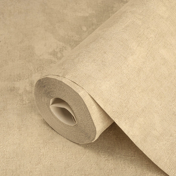 Modern Solid Color Embossed Textured Wallpaper, Light Beige Contemporary Wallcovering, Monochromatic, Non-Woven - Adawall -Houston Wallpaper Store - Walcoverings, Curtains & Wall Panels