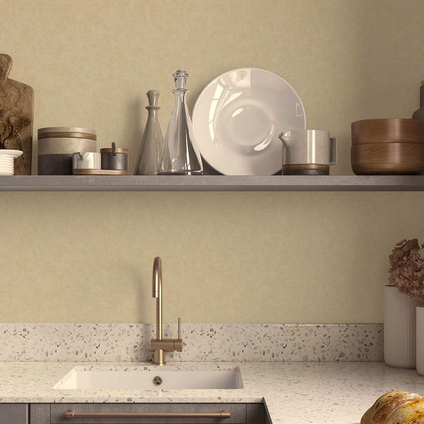 Modern Solid Color Embossed Textured Wallpaper, Light Beige Contemporary Wallcovering, Monochromatic, Non-Woven - Adawall -Houston Wallpaper Store - Walcoverings, Curtains & Wall Panels