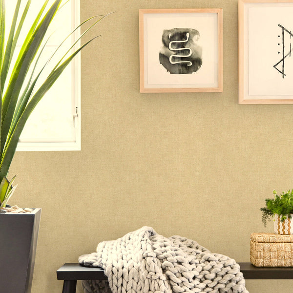 Modern Solid Color Embossed Textured Wallpaper, Light Yellow Contemporary Wallcovering, Monochromatic, Non-Woven - Adawall -Houston Wallpaper Store - Walcoverings, Curtains & Wall Panels
