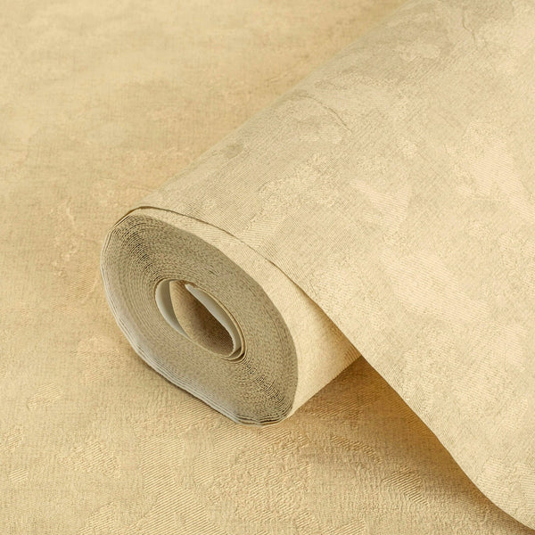 Modern Solid Color Embossed Textured Wallpaper, Light Yellow Contemporary Wallcovering, Monochromatic, Non-Woven - Adawall -Houston Wallpaper Store - Walcoverings, Curtains & Wall Panels