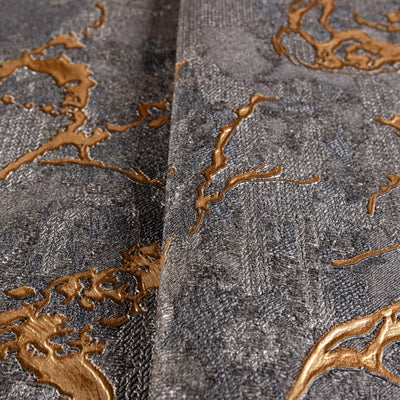 Modern Veined Texture Metallic Wallpaper, Black, Gold Modern 3D Embossed Marble Metallic Accents, Industrial Deign - Adawall -Houston Wallpaper Store - Walcoverings, Curtains & Wall Panels