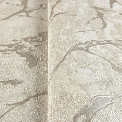 Modern Veined Texture Metallic Wallpaper, Light Beige, Silver Modern 3D Embossed Marble Metallic Accents, Industrial Deign - Adawall -Houston Wallpaper Store - Walcoverings, Curtains & Wall Panels