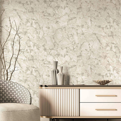 Modern White Marble Silver Embossed Wallpaper, Shiny 3D Home Wall Decor, Aesthetic Wallpaper, Textured Wallcovering Non-Adhesive, Washable - Adawall -Houston Wallpaper Store - Walcoverings, Curtains & Wall Panels