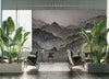 Mountain Scenic Wall Mural, Gray Nature Wallpaper, Custom Size Wall Covering, Non-Woven, Non-Pasted, Removable, Washable, Extra Large Bird Art - Adawall -Houston Wallpaper Store - Walcoverings, Curtains & Wall Panels