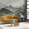 Mountain Scenic Wall Mural, Green Nature Wallpaper, Custom Size Wall Covering, Non-Woven, Non-Pasted, Removable, Washable, Extra Large Bird Art - Walloro High End Wallcoverings & More