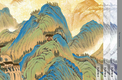 Mountains Scenic Wall Mural, Yellow Landscape Wallpaper, Modern Custom Size Wall Covering, Non-Woven, Non-Pasted, Washable, Removable, Extra Large Wall Covering - Adawall -Houston Wallpaper Store - Walcoverings, Curtains & Wall Panels