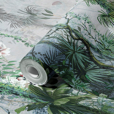 Nature Trees Wall Mural, Green Forest Theme Wallpaper, Large Jungle Custom Size Wall Art, Non-Woven, Non-Pasted, Removable, Washable, Covering - Adawall -Houston Wallpaper Store - Walcoverings, Curtains & Wall Panels