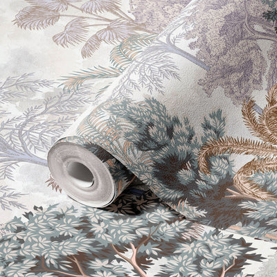 Nature Tropical Wallpaper, Green Forest Wall Mural, Custom Size Trees Wall Art, Non-Woven, Non-Pasted, Removable, Washable, Oversized Wall Paper - Adawall -Houston Wallpaper Store - Walcoverings, Curtains & Wall Panels