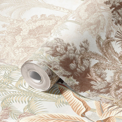 Nature Tropical Wallpaper, Yellow Forest Wall Mural, Custom Size Trees Wall Art, Non-Woven, Non-Pasted, Removable, Washable, Oversized Wall Paper - Adawall -Houston Wallpaper Store - Walcoverings, Curtains & Wall Panels