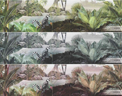 Nature Wall Mural, Palm Tree Tropical, Customized Wallpaper, Store Decor, Non-Woven, Modern Wall Paper, Non-Pasted, Washable, Removable - Adawall -Houston Wallpaper Store - Walcoverings, Curtains & Wall Panels