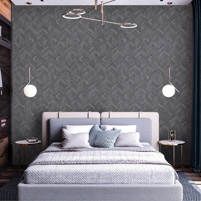 Neutral Geometric Modern Textured Wallpaper, Contemporary Minimalist Wallcovering, Wall Accent - Adawall -Houston Wallpaper Store - Walcoverings, Curtains & Wall Panels