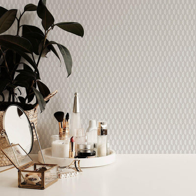 Off White Elegant Hexagon Embossed Wallpaper, Small Honeycomb Grid Pattern Textured wallcovering - Adawall -Houston Wallpaper Store - Walcoverings, Curtains & Wall Panels