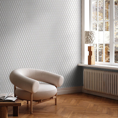 Off White Elegant Hexagon Embossed Wallpaper, Small Honeycomb Grid Pattern Textured wallcovering - Adawall -Houston Wallpaper Store - Walcoverings, Curtains & Wall Panels