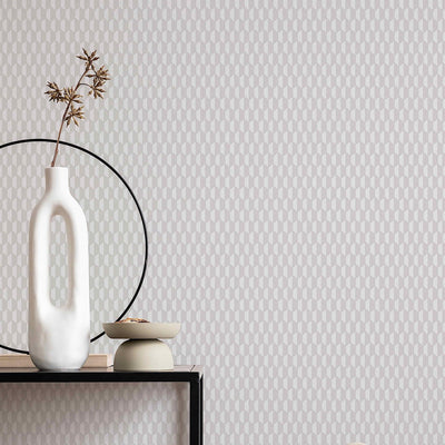 Off White Elegant Hexagon Embossed Wallpaper, Small Honeycomb Grid Pattern Textured wallcovering - Adawall -Houston Wallpaper Store - Walcoverings, Curtains & Wall Panels