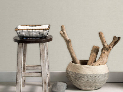 Off White Jute Basket Weave Textured Wallpaper, Solid Color Modern Plain Wallcovering - Adawall -Houston Wallpaper Store - Walcoverings, Curtains & Wall Panels