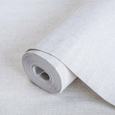 Off White Linen Textured Wallpaper, Cream Modern Neutral Colors Non-Pasted Wallcovering - Adawall -Houston Wallpaper Store - Walcoverings, Curtains & Wall Panels