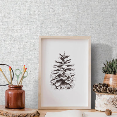 Off White Sparkling Linen Texture Textured Wallpaper, Classical Woven Fabric Decorative Wallcovering - Adawall -Houston Wallpaper Store - Walcoverings, Curtains & Wall Panels