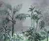 Palm Trees Nature Scene Tropical Wall Mural, Gray Custom Size Wallpaper, Non-Woven, Non-Pasted, Washable, Oversized Large Wall Art, Removable - Adawall -Houston Wallpaper Store - Walcoverings, Curtains & Wall Panels